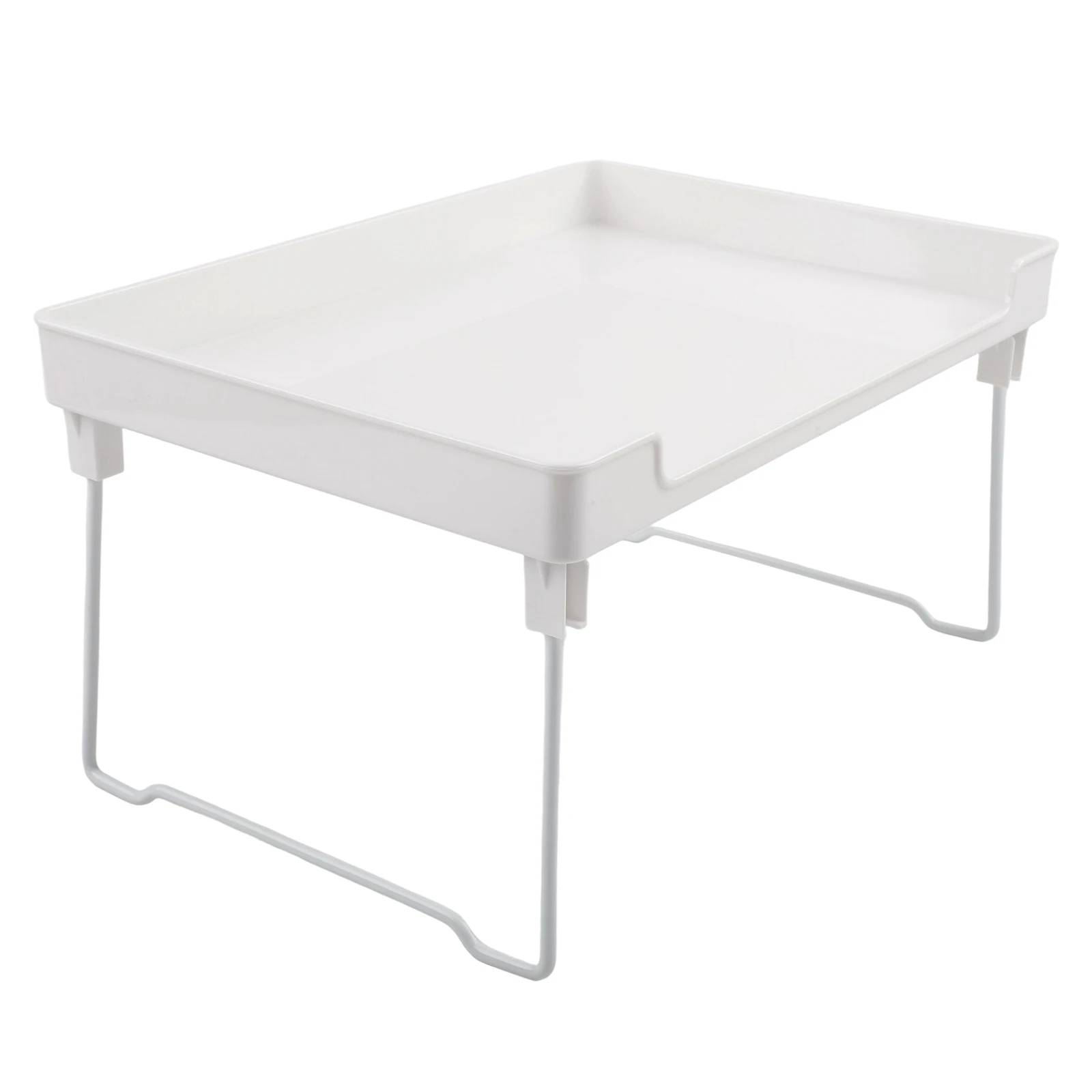 Multi Layer Foldable Storage Rack for Efficient Kitchen and Office Organization Plastic Easy to Move and Stack