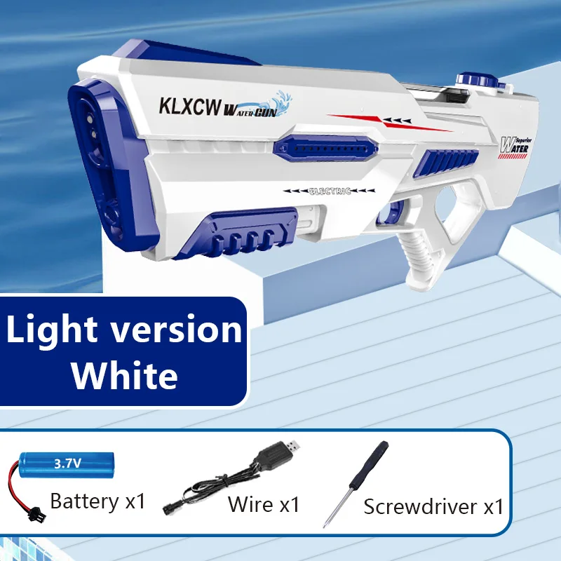 Pistola de água elétrica infantil, estoura, alta pressão, carregamento forte, energia, pulverização automática de água, brinquedos novos, verão