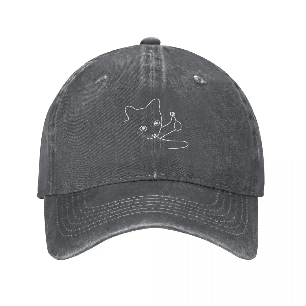 

okie dokie (white) Baseball Cap men's big size hat Hood |-F-| black Women's 2026 Men's