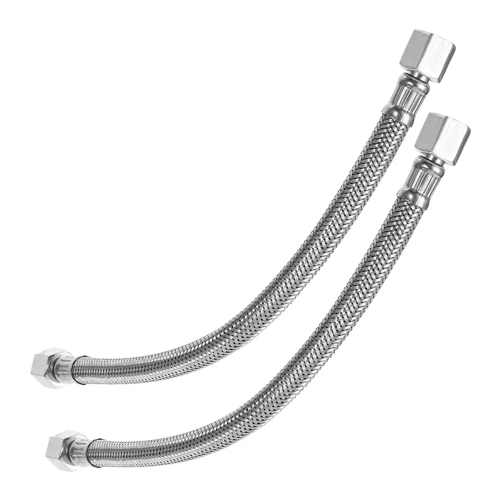 

2Pcs Air Compressor Aluminum Hose Replacement Stainless Steel Flexible Tube Durable Pneumatic Hose Parts Compressed Air System