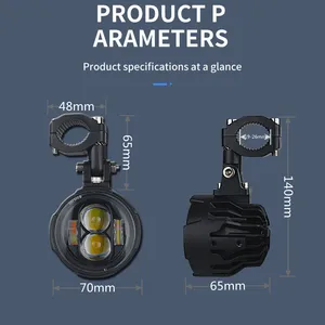 Par 100W Motorcycle Lighthouse Fog Lights LED Auxiliary Light Driving Double Lighthouse Flase Flash Moto Fog Lamp. 8 Main Auxiliary Moto Farols Sales - №7