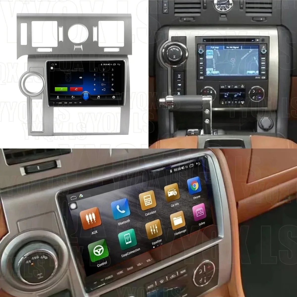 

Upgrade HD Touchscreen Car Stereo for Hummer H2 2008 Wireless Carplay & Android Auto with GPS Navigation smart car systems