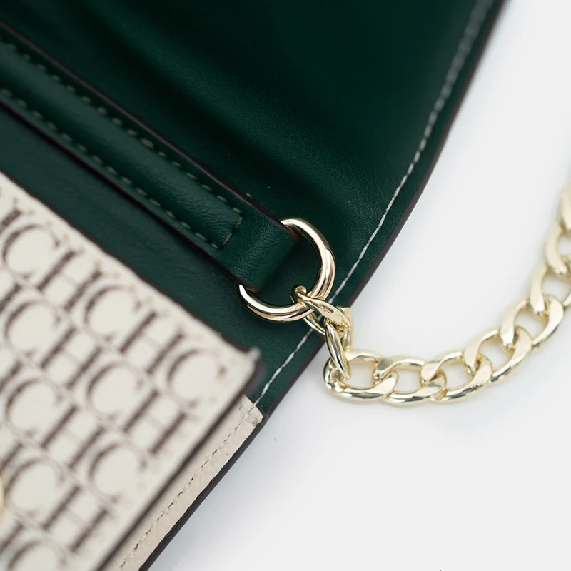 حقيبة سلسلة نسائية عصرية من CH عالية الجودة مطبوعة بحروف مع شعار معدني حقيبة كروس نسائية جديدة محمولة