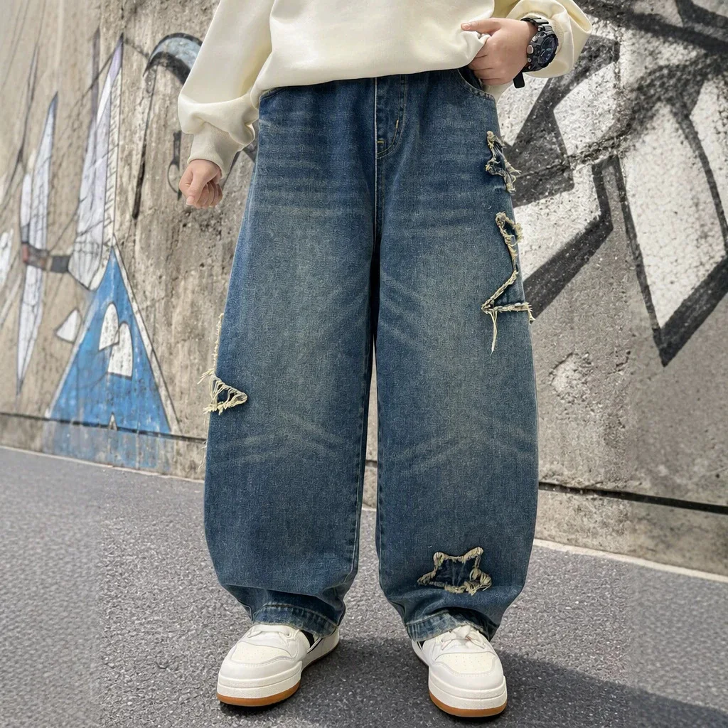 Boys Jeans 2026 Autumn New Children's Foreign Trousers