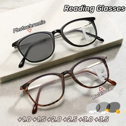 Fashionable Presbyopia Glasses for Both Far and Near New Multifocal Photochromic Reading Glasses Anti Blue Light Eyewear