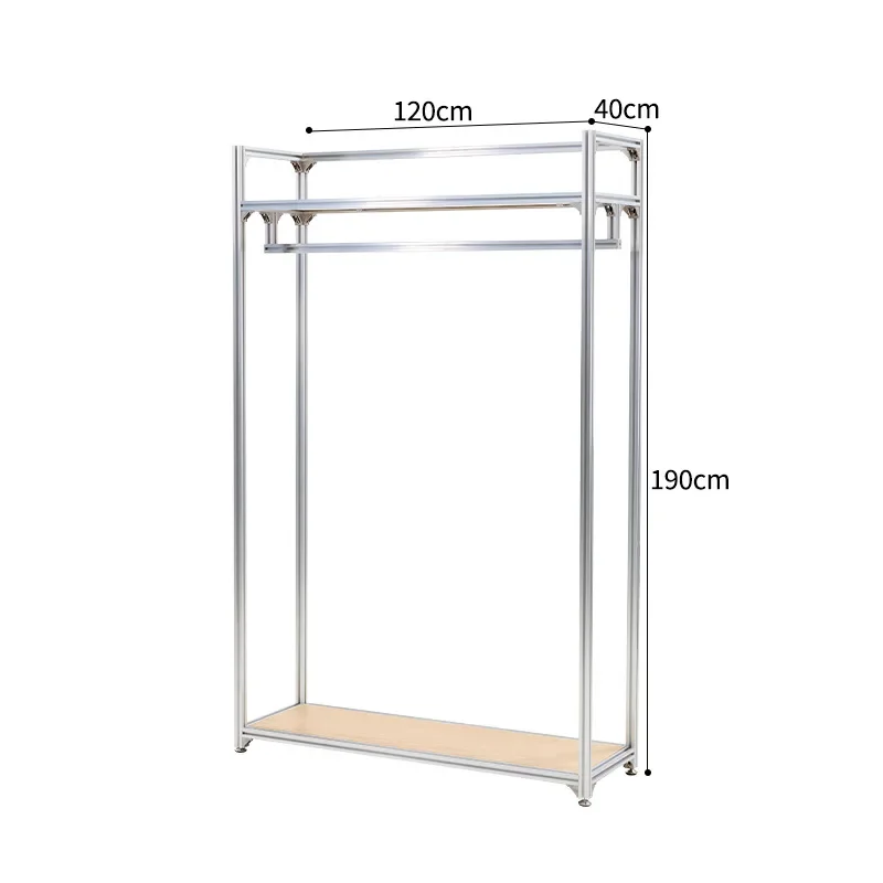 Aluminum profile women's clothing store shelf display rack hanger display rack