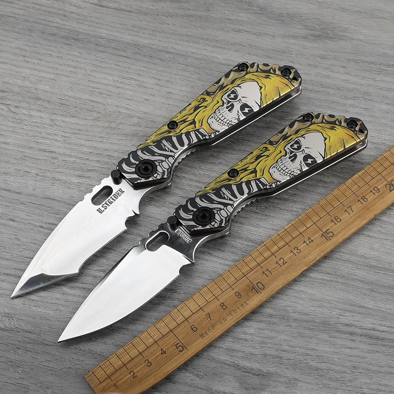 

D2 steel blade, titanium alloy handle, folding knife, outdoor rescue, self-defense, camping, hiking, portable tool knife