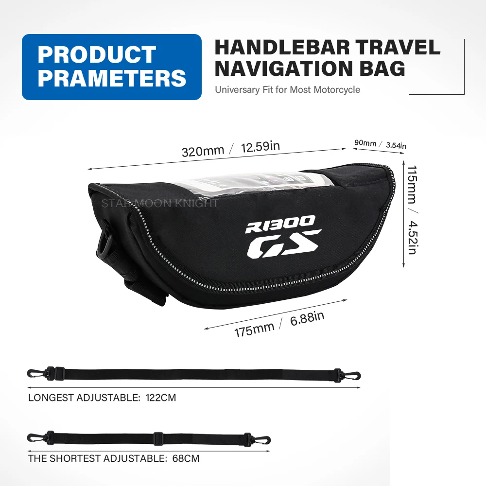Motorcycle Waterproof Bag Storage Handlebar bag Travel Tool Bag For BMW R1300GS R 1300 GS F900GS F 900 GS F 800 GS 2024-