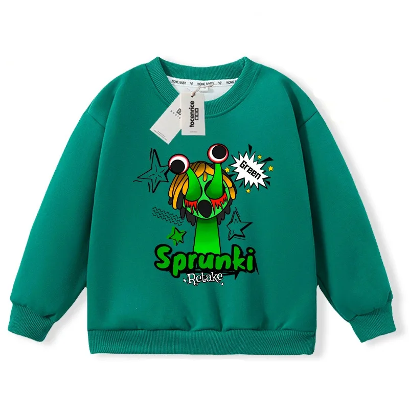 Sprunki Hoodies Pure Cotton Clothes Incredibox Hoodies  Winter Sweatshirt  For Children's Cartoon Sprunki Hoodies Sweatshirt  