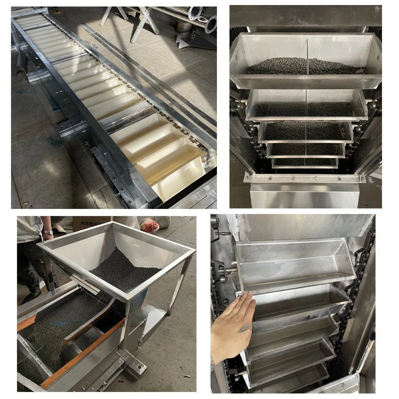 Stainless steel bucket type compound multi-material port elevator Z-type conveyor