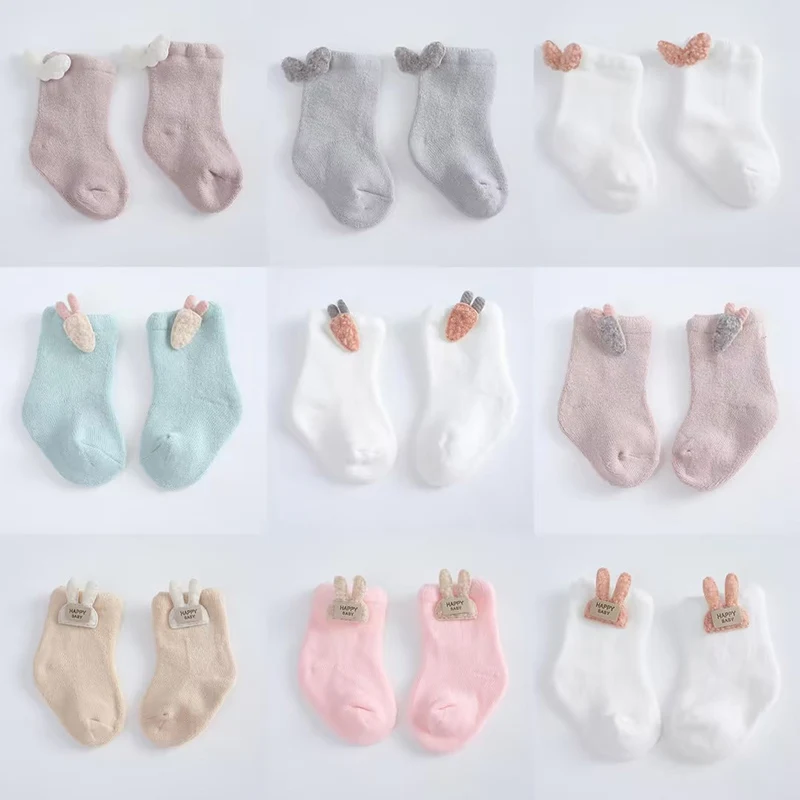 

Autumn Winter Newborn Baby Boys Girls Socks Children Cartoon Carrot Cotton Sockings Toddler Baby Socks Kids Infant Sockings