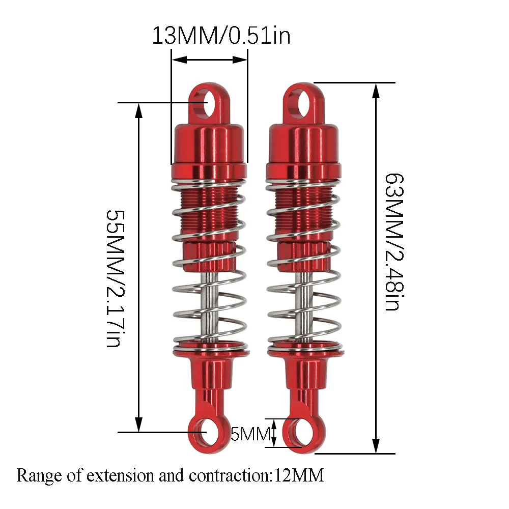 MN82 MN78 MN168 MN99S MN300 MN-300 Tank 300 4pcs Metal Oil Shock Absorber Damper RC Car Upgrade Parts OP Accessories