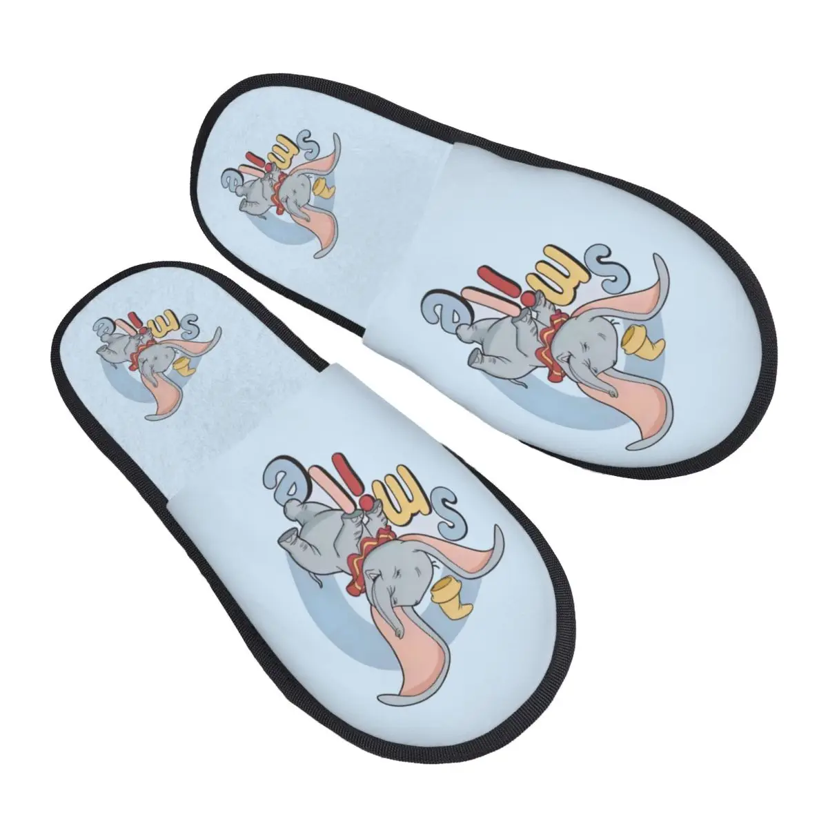 

Пользовательские тапочки из пены с эффектом памяти Дамбо, женские уютные теплые домашние тапочки с анимированными музыкальными рисунками