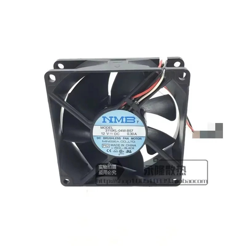 Authentic 3110KL-04W-B57 12V 0.30A 8CM 80 * 80 * 25MM chassis frequency converter power supply Cooling fan