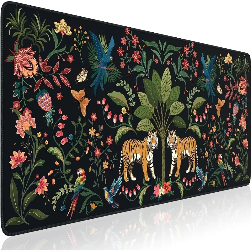 

The large tiger-designed mouse pad is made of anti-slip rubber and is washable, suitable for gaming and office use