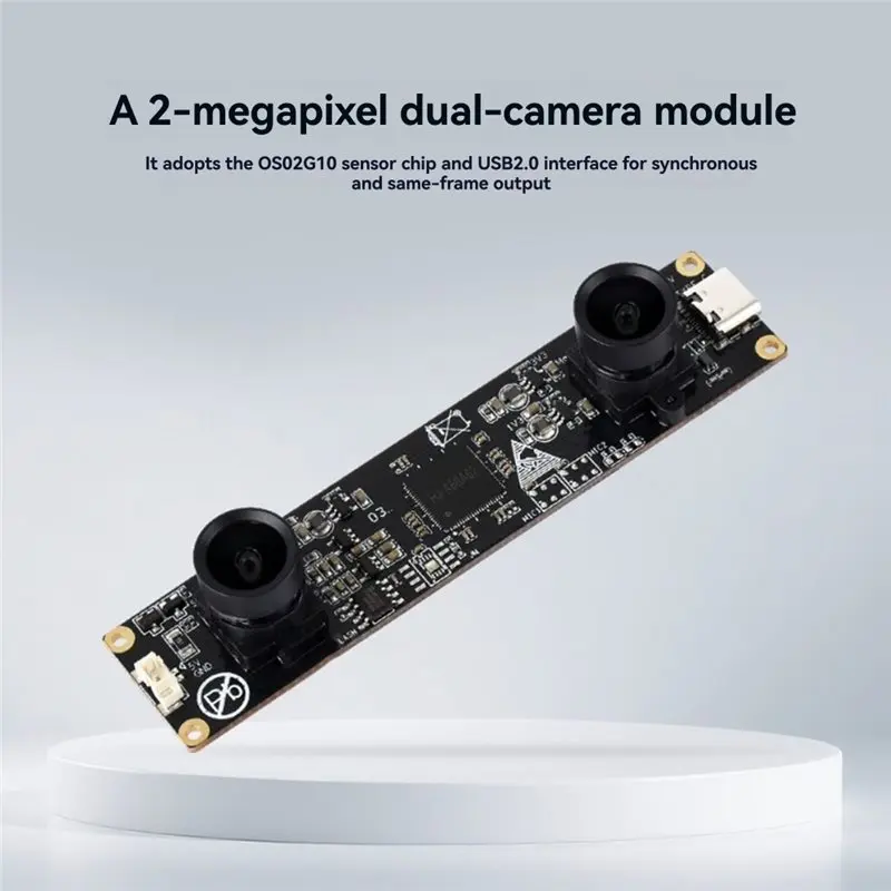 SQPP-Type-C Interface 2MP Dual-Lens Camera Module USB2.0 Support OS02G10 Synchronized Frame Output/Distortion-Free 650Nm Filter