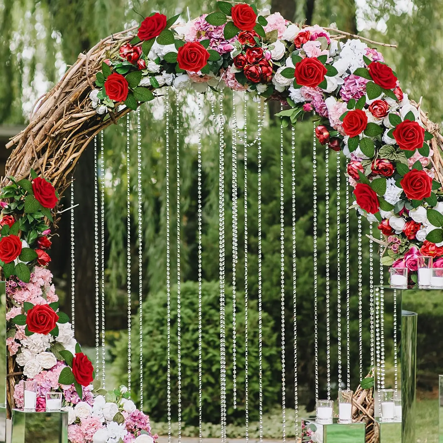25 Stück Künstliche Blumen aus PE-Schaum, Rosen für Festivals, Hochzeiten, Brautsträuße, Kränze, Heimdekoration, Garten, Tisch, Raumdekoration, Zubehör – Detail 4