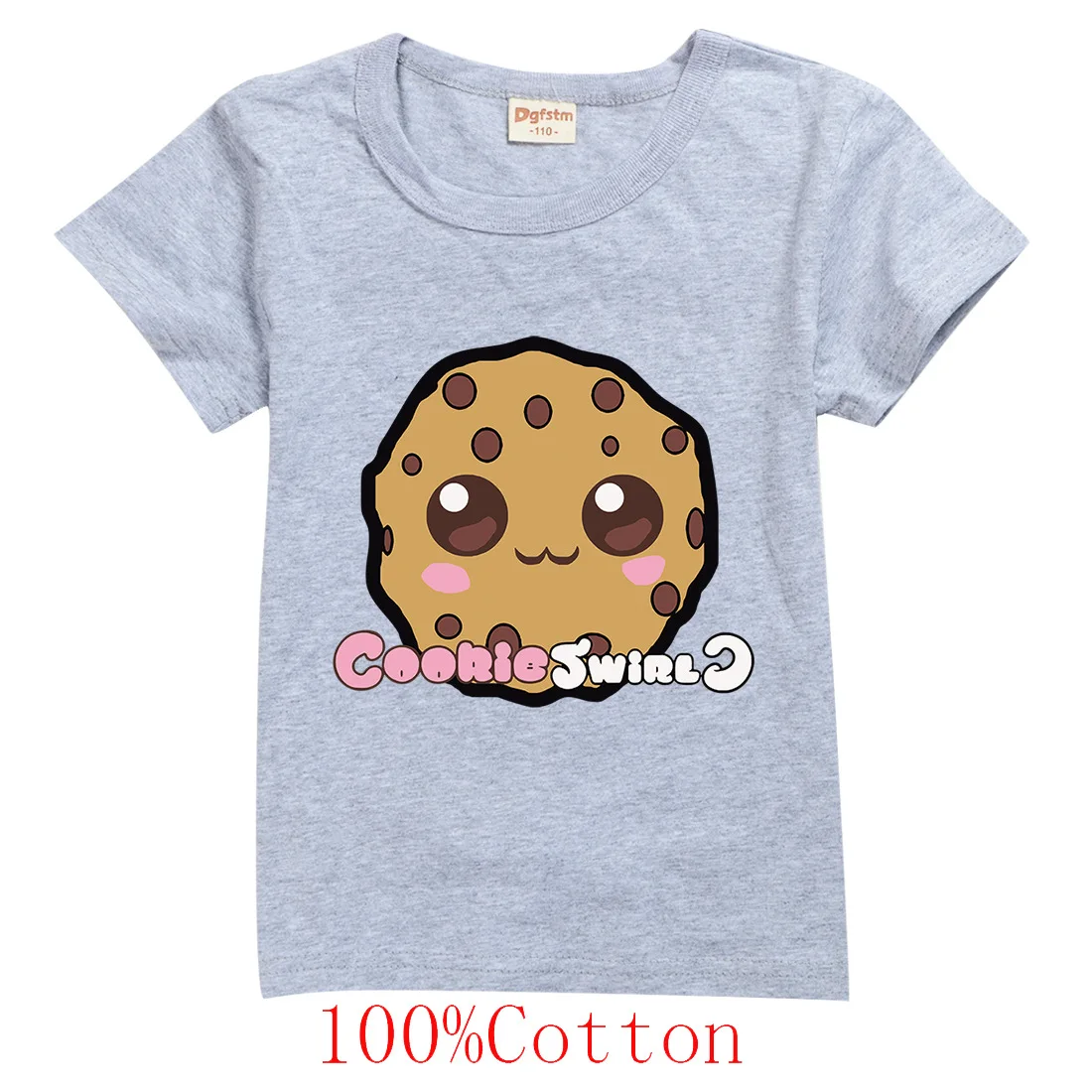 New Summer Cookie Swirl C Clothes Kids Harajuku Casual Streetwear Boys Short Sleeve T-Shirt Girls Cute Cartoon Tshirts