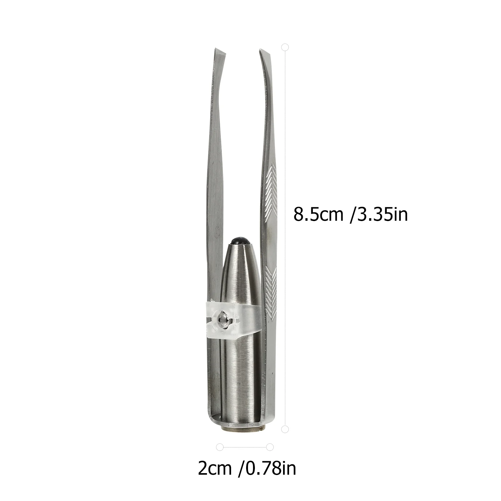 2 Pcs LED Light Eyebrow Clip Shaping Tool Trimming Eyelash Clamps Beauty Durable Stainless Steel with Tweezer Plucking