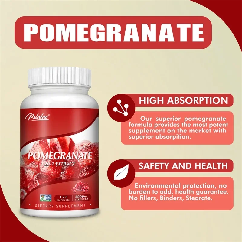 Pomegranate Extract Capsules - Antioxidant Supplement - Used for Heart Health Joint Support and Nitric Oxide Supplementation