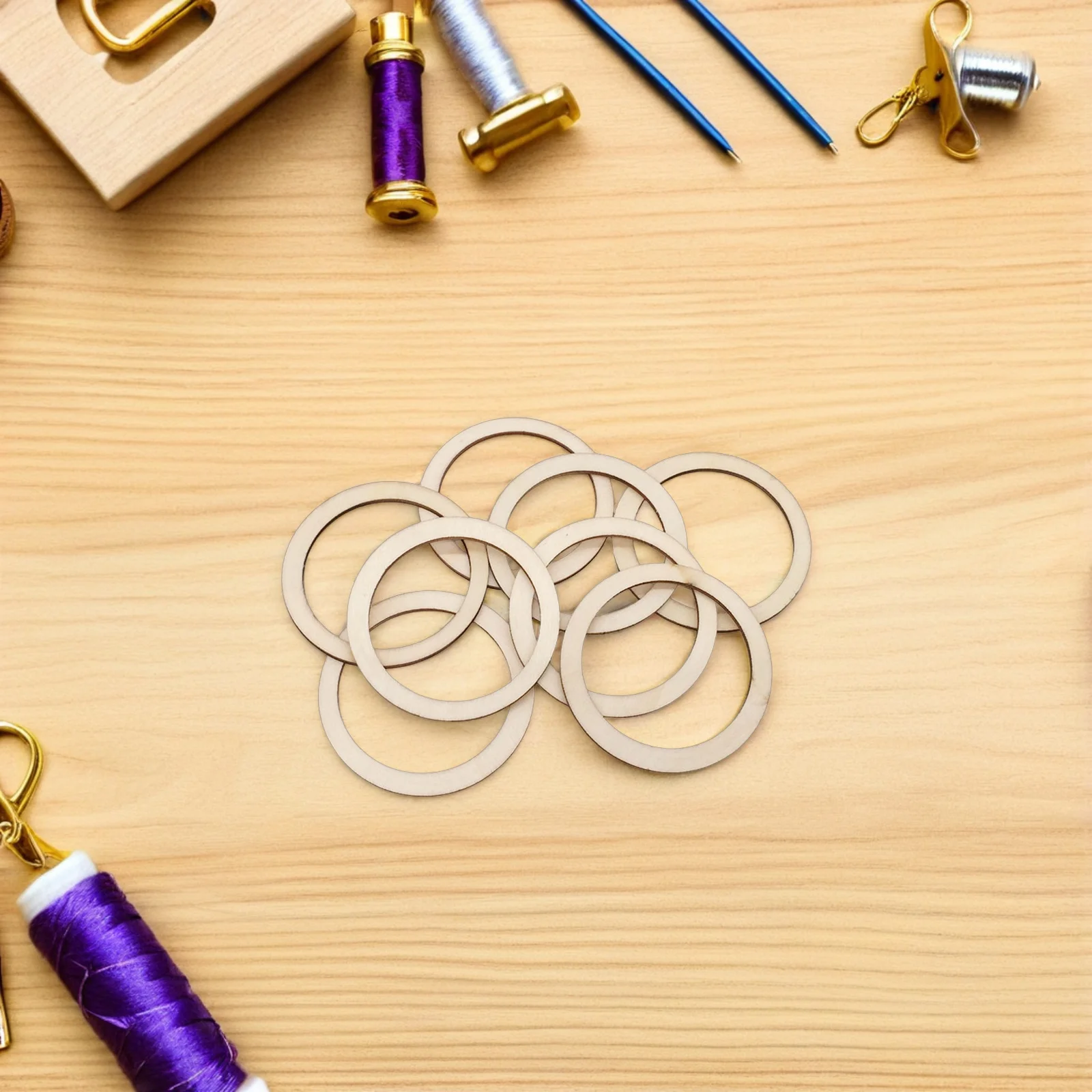 

50pcs 6Cm Wooden Circle Discs Round Wood Pieces For Diy Painting Craft Supplies Decoration Pendant Plaque Art Projects Wood