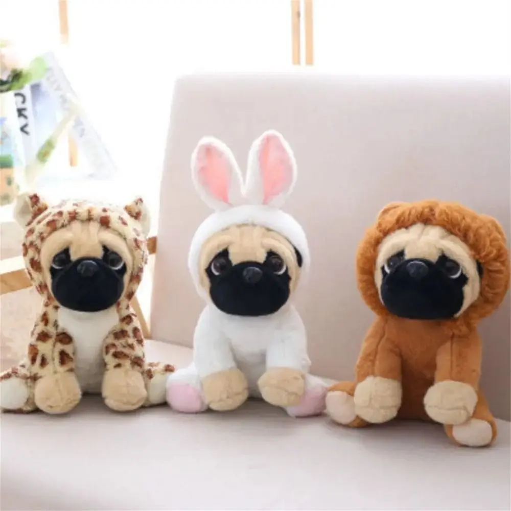 Knuffels Pug Hond Knuffels Konijn Olifant Cosplay Dinosaurus Gevulde Sharpei Hond 20CM Leeuw Schapen Luipaard