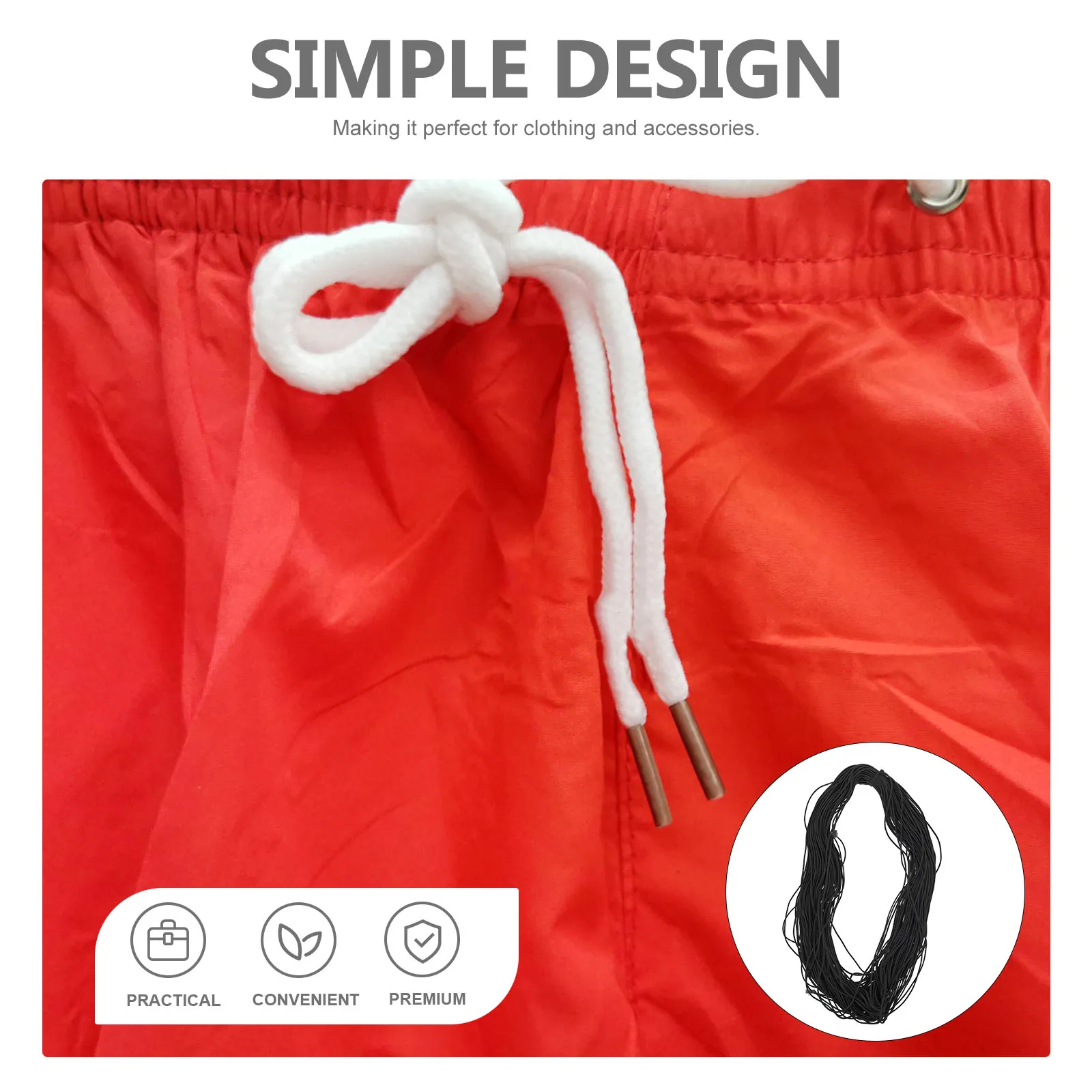 

Elastic Trousers Waist Rubber Band Belt to Stretch Cord for Diy Polyester Bungee Cords
