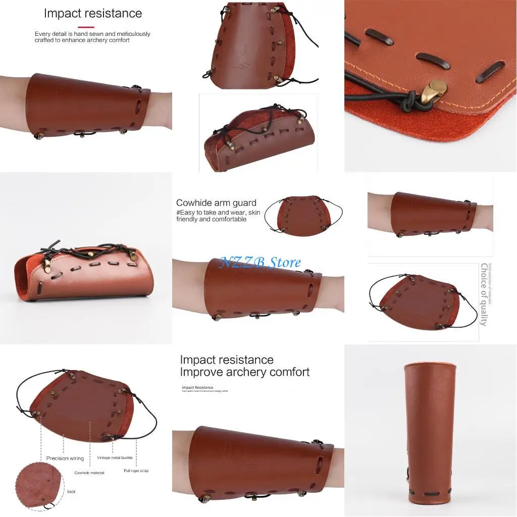 

T21F Vintage Leather Arm Protector for Photoshoots and Stage Punk Armguard Cuff