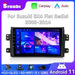 Srnubi Android Car Radio For Suzuki SX4 2006 - 2014 For Fiat Sedici 189 2005 - 2014 Multimedia Player Navigation 2 din Carplay