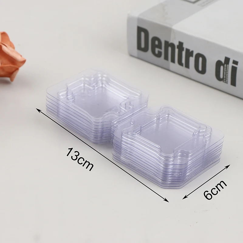 10 pces cpu caixa de plástico caso protetor cpu clamshell bandeja recipiente