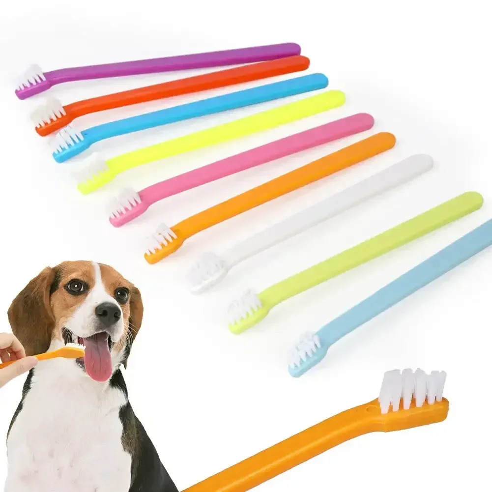 Dog Toothbrush Cat Tooth Multi-angle Cleaning Tool Massage Care Tooth Finger Brush for Dog Cat Pet Grooming Supplies