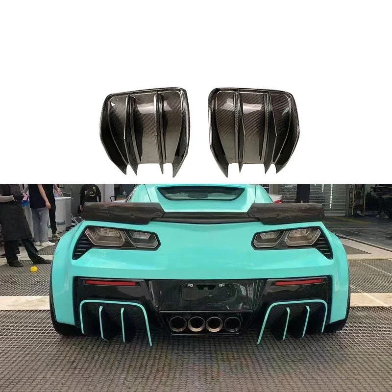 New Carbon Fiber Rear Lip Diffuser forChevrolet Corvette C7 2014-2019 Auto Body System Car Accessories by C7