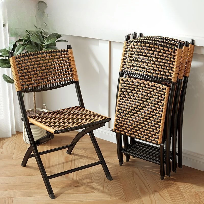 

Rattan folding chairs, balcony chairs, indoor elderly , home lounge, dining chairs, outdoor fishing chairs