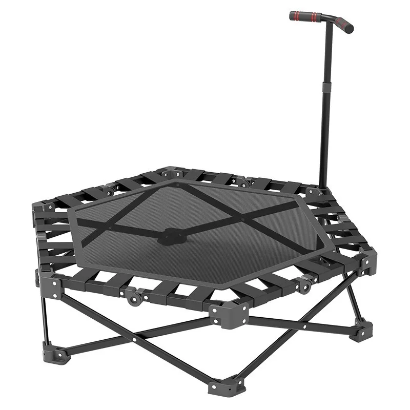 

Trampoline for adults with armrests Easy to store folding trampoline