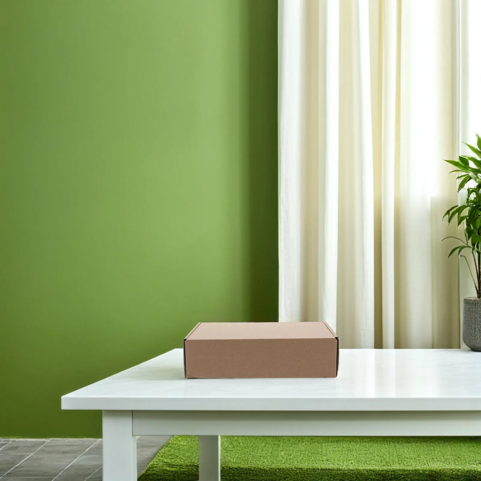 

10Pcs Kraft Paper Shipping Boxes Brown Strong Corrugated Cardboard Mailer Flat Mailing Boxes Brown Mailer Box Mailing Box