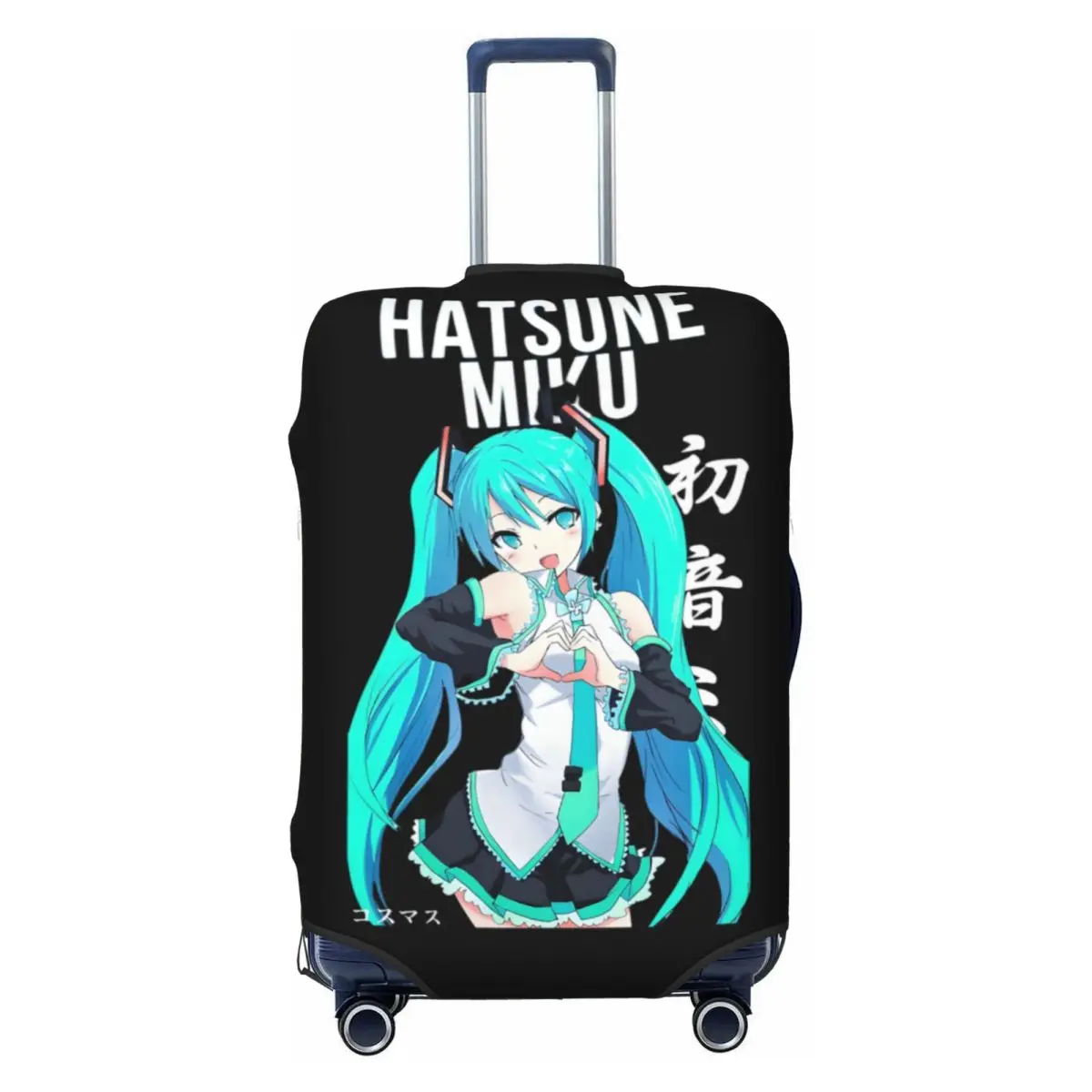 カスタム初音ミク-vocaloid-ロックアニメ荷物カバープロテクターファッション旅行スーツケースカバー-18-32-インチ用
