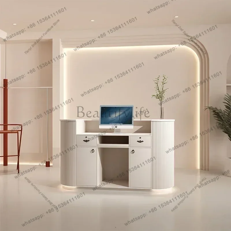 LSModern Company Front Desk Custom Furniture Including for Checkout Beauty Salon Clothing Shop Paint Bar Counter and Small Count