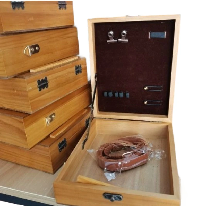 ヴィンテージ木製アーティストスケッチボックス - ポータブルクロスボディバッグ、ハンドバッグ絵画ツールキットバッグ - 画家、作家へのユニークなギフト