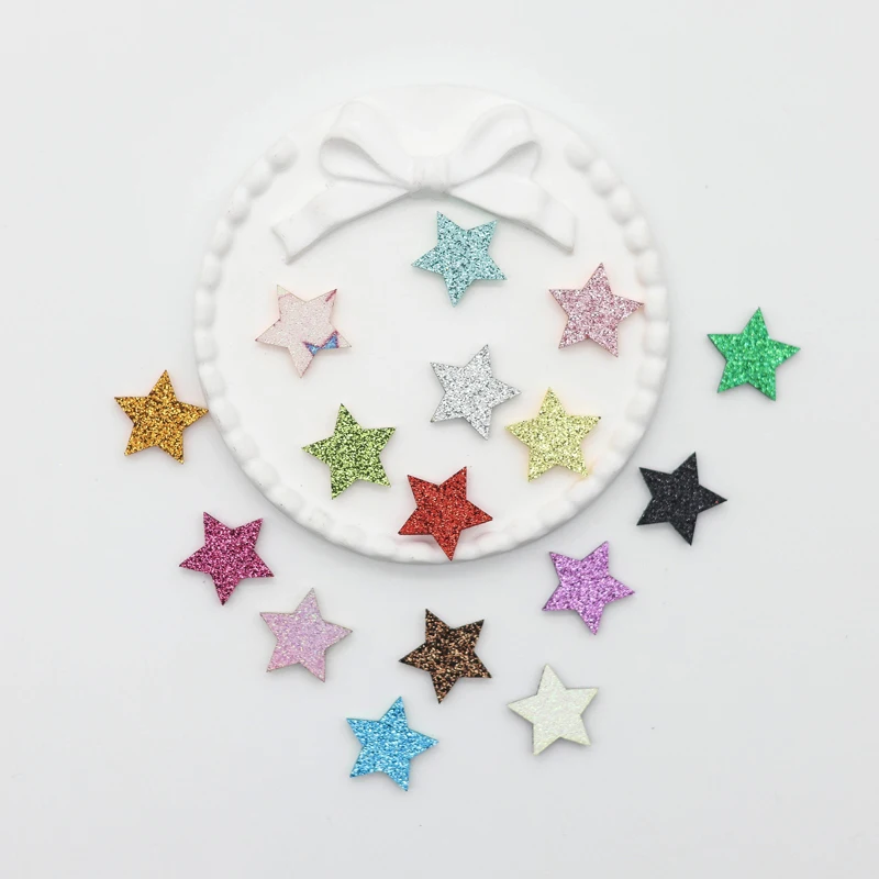 20/50PCS 20*20mm Colorful Five-Pointed For DIY Handmde Star Patches for Crafts Clothes DIY Headwear Wall Sticker Accessories