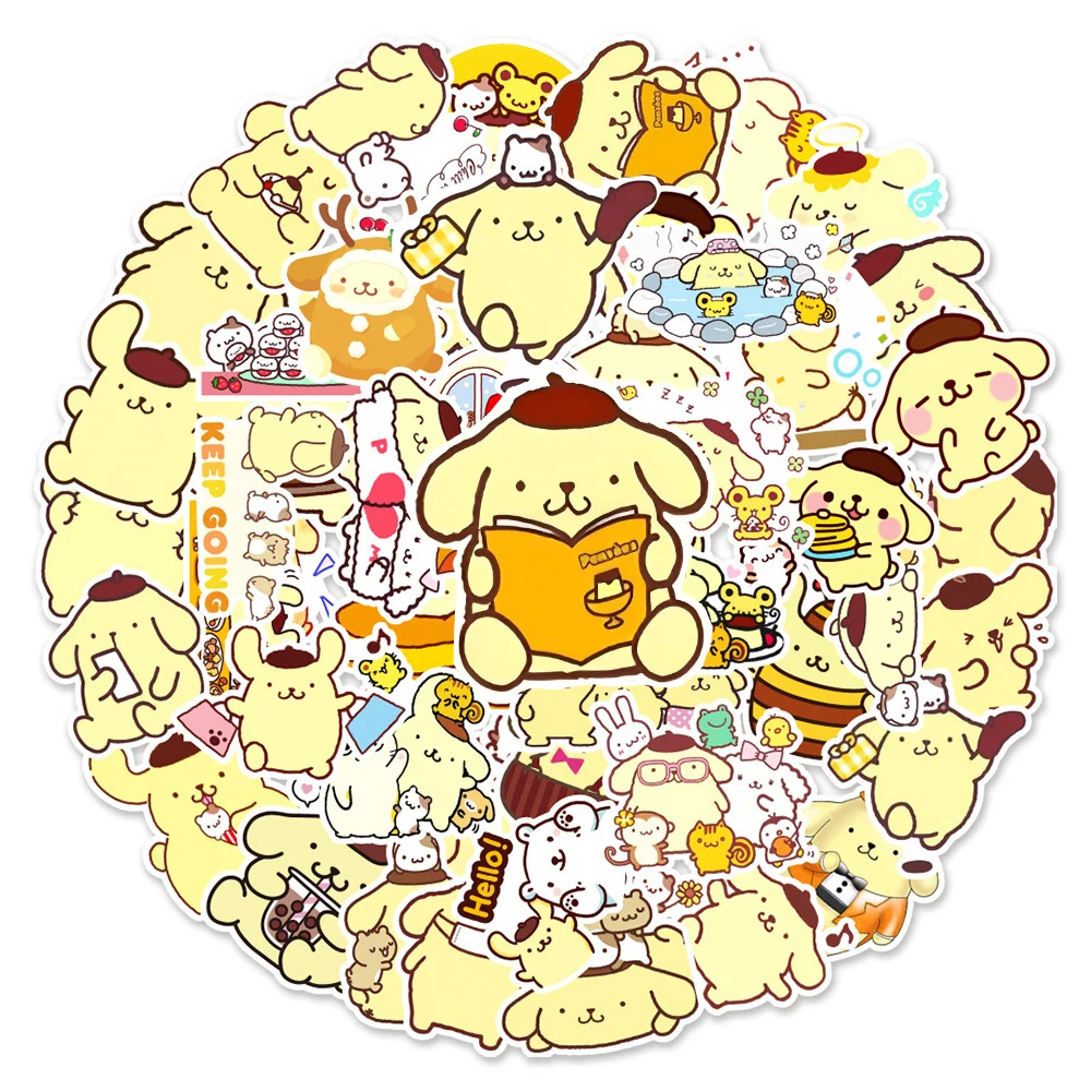 10/30/50 Stück Niedliche Pom Pom Purin Aufkleber Kawaii Cartoon-Sticker Graffiti Handyhülle Gepäck Wasserdichte Ästhetische Aufkleber Geschenke – Detail 3