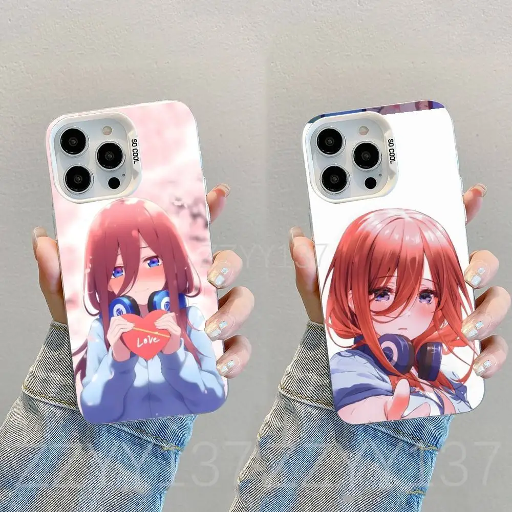 

Nakano Miku Phone Case For iPhone 16,15,14,13,12,11,8,7,Pro,Max,Plus,Mini,XS,SE White Candy Matte Shockproof Cover