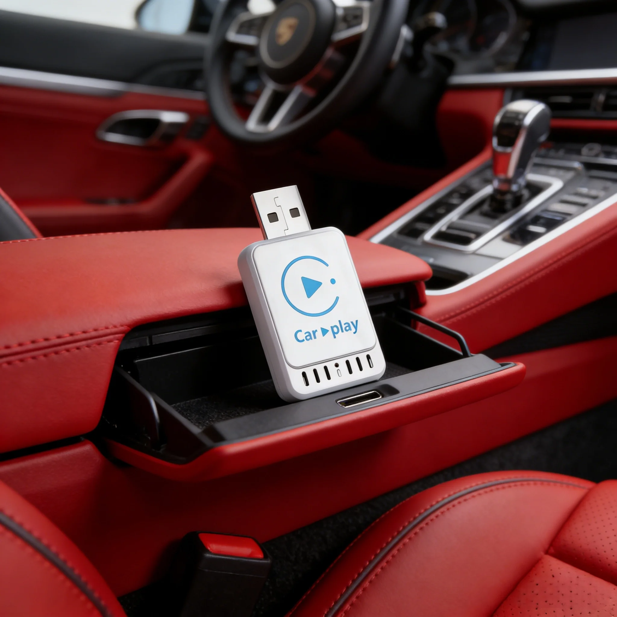 

Wireless Android Auto CarPlay:2in1 Wireless Carplay Adapter Carplay/Android Auto Smart AI Box