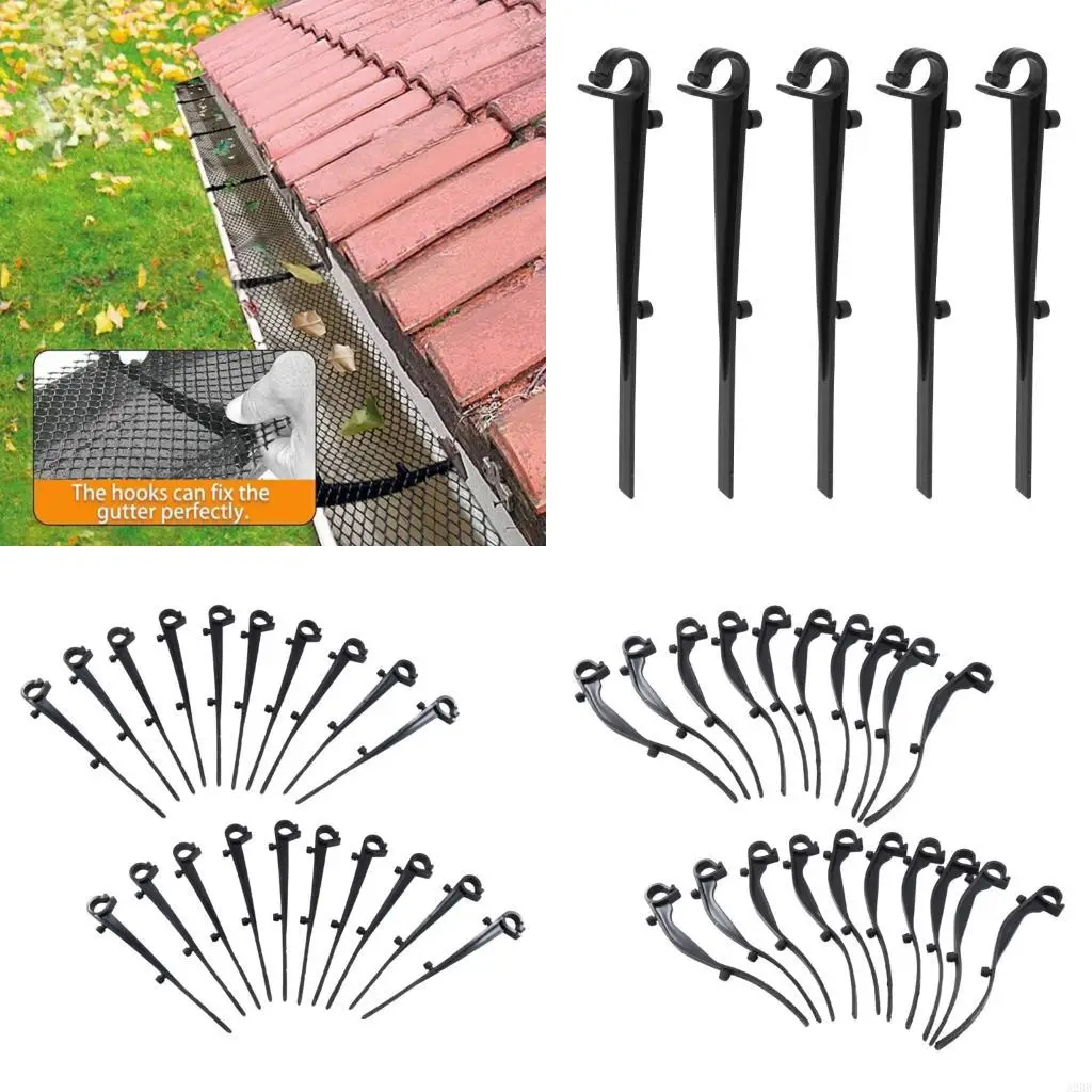 

20Pcs Guard Fixing Clip Mesh Anchors Universals Plastic Gutter Guard Clip Gutter Brush Clamps Easy to Install A2BB