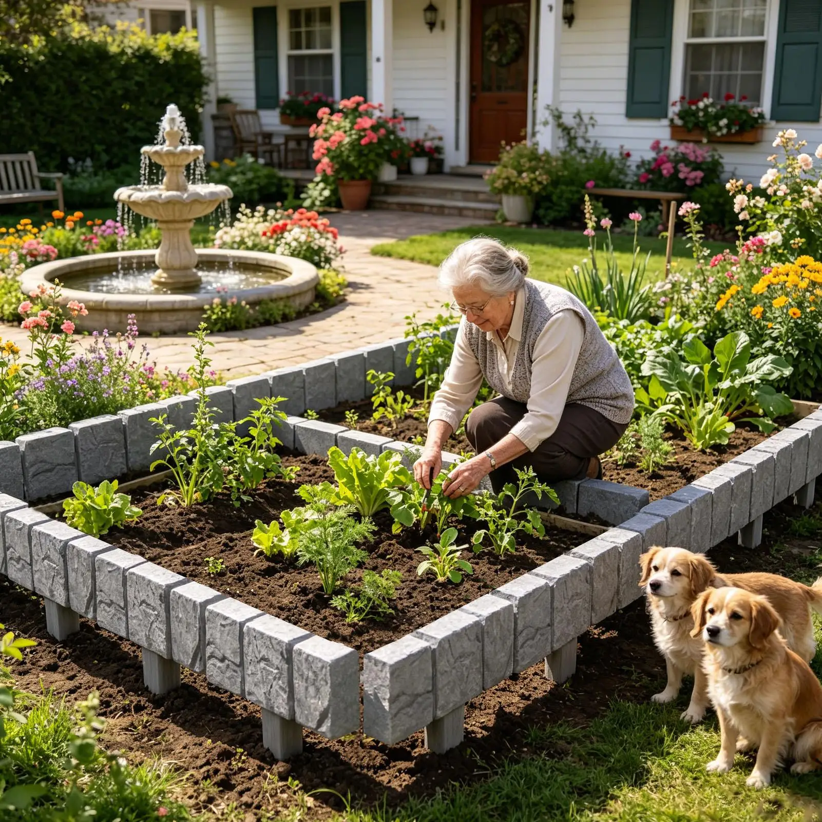 1Pcs Garden Landscape Edging Borders No Dig Lawn Edging for Landscaping Plastic Fencing Lawn Border Imitation Stone Fence
