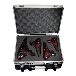 4pcs Set Ceramics Ocarina 12 Holes Alto Treble AC SF SG SC Professional Zelda Ocarina with Aluminum Box Music Instruments Gifts