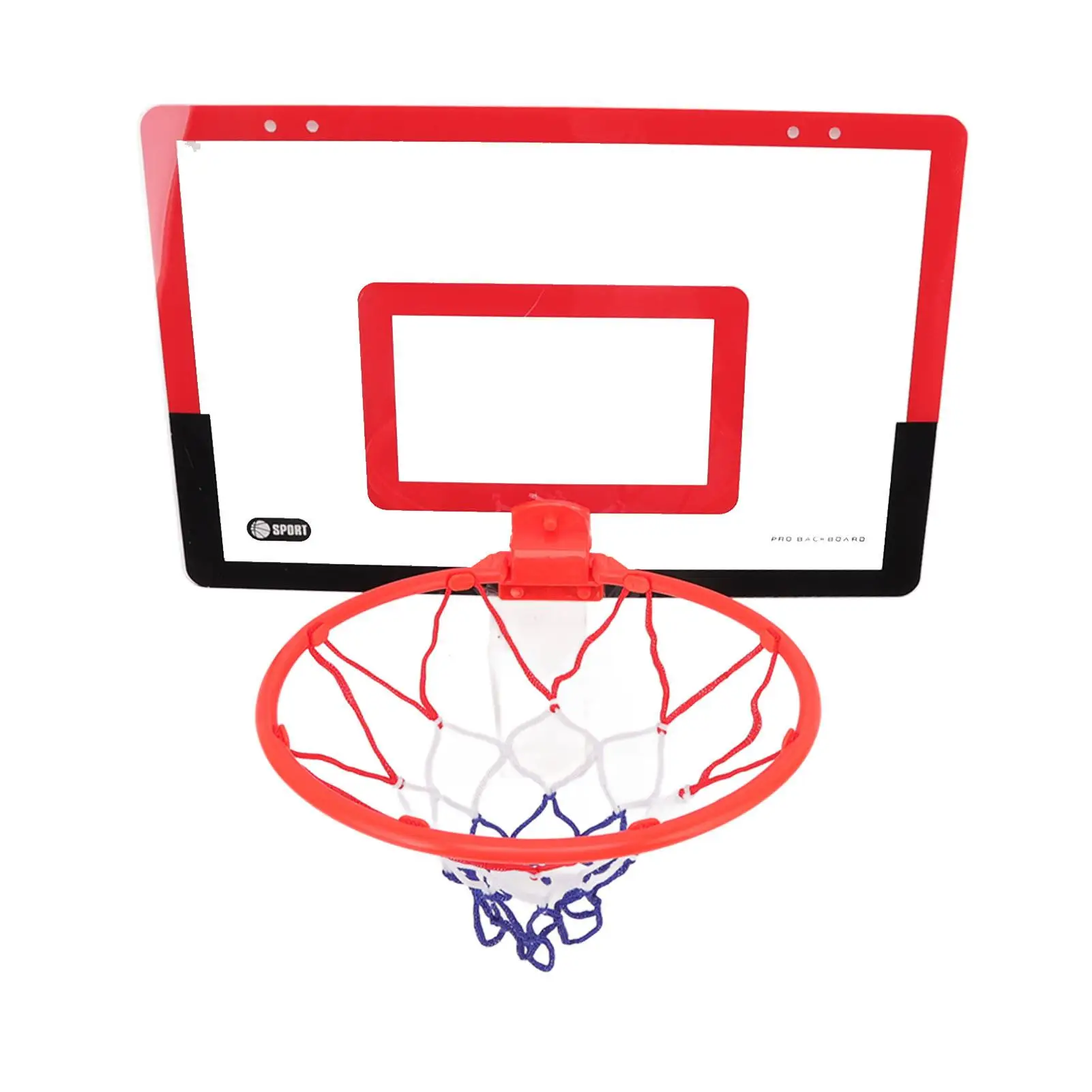 Indoor Mini Basketball Hoop Set with Bounce Design - Red & Black, Fun Parent-Child Interaction Toy