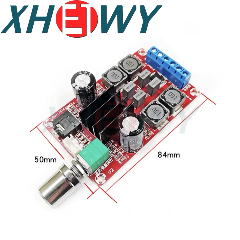 TPA3116D2 Dual Channel 2*50W Stereo Power Amplifier Board Adjustable Digital Amplifier Module XH-M189 DC 24V