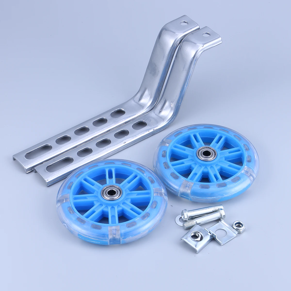 

Balance Auxiliary Wheel Kids Bike Training Wheels Silent Mute Flash Blue Child Sturdy Adjustable Two Wheel