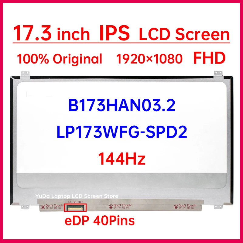 17.3 Inch 144Hz LCD Screen B173HAN03.2 LP173WFG-SPD2 For Lenovo Legion Y740-17IRH Y740-17IRHg Y740-17ICHg Display Matrix Panel