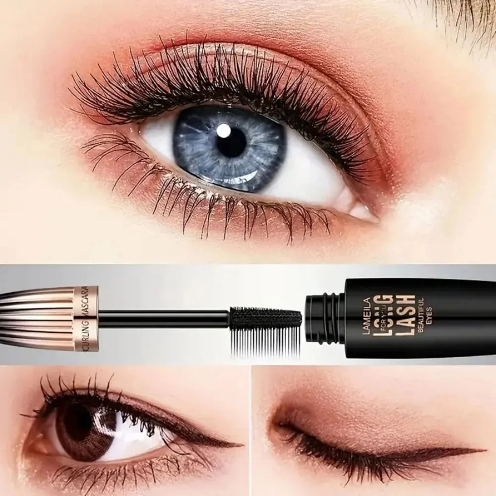 1PC Waterproof 4D Mascara Lengthens Eyelashes Smudge Proof Plump Encrypted Long Lasting Curling Large Eye Makeup Cosmetic Tools
